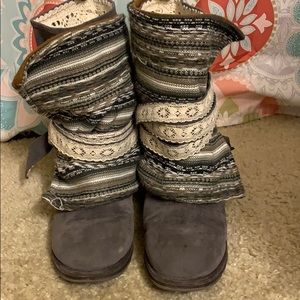 Mukluk boots! Can be wore several different ways!